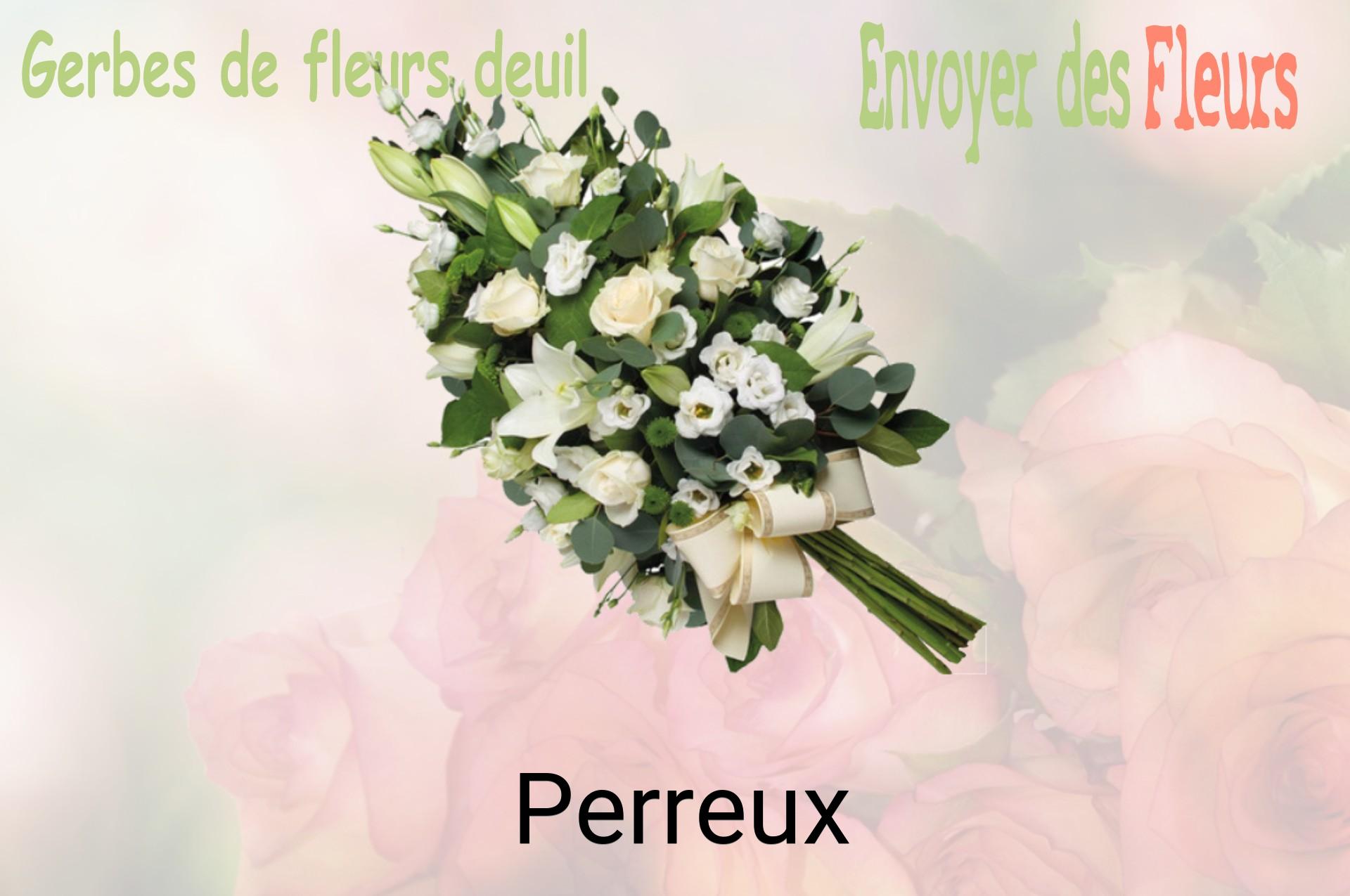 Gerbe de fleurs de deuil livrée à Perreux